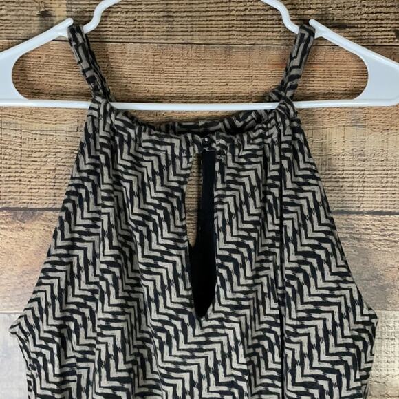 Banana Republic Tribal Tank Top Shelf Bra Keyhole Neck Size Small - Picture 6 of 11